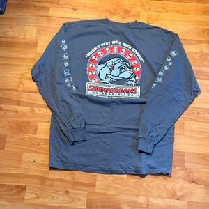 Harley-davidson Men's Blue and Grey T-shirt